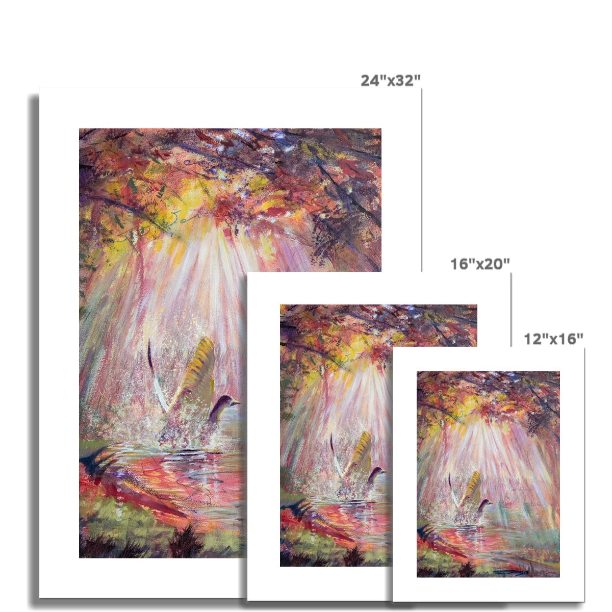 Autumn Bathing Fine Art Print Fine Art Print