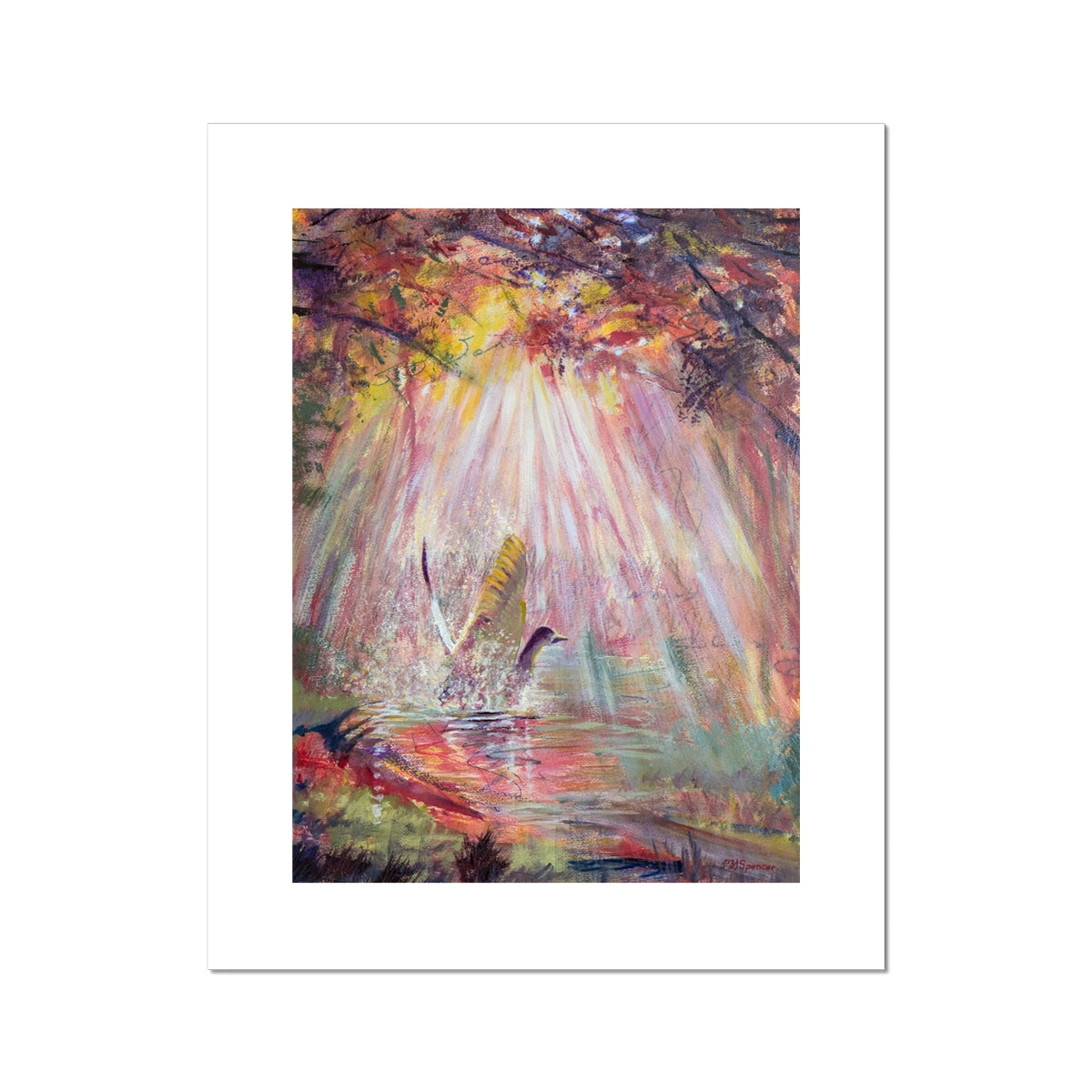 Autumn Bathing Fine Art Print Fine Art Print