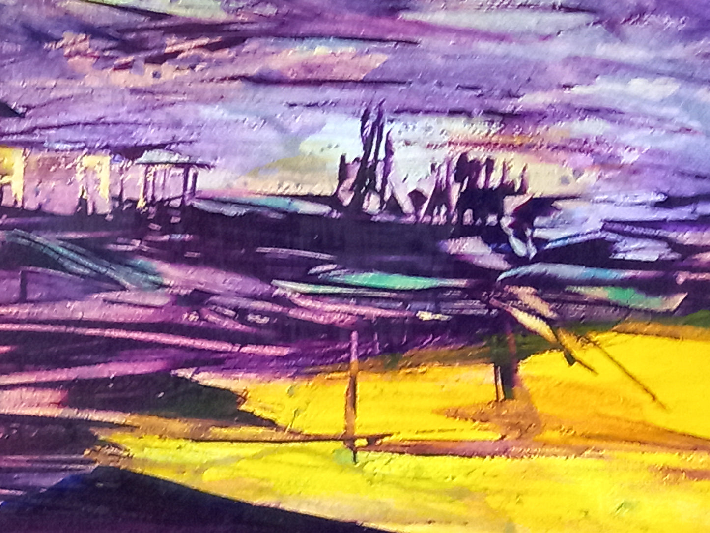 Life Beyond, Abstract Essentialism Painting Original Canvas Panel Art - Unframed