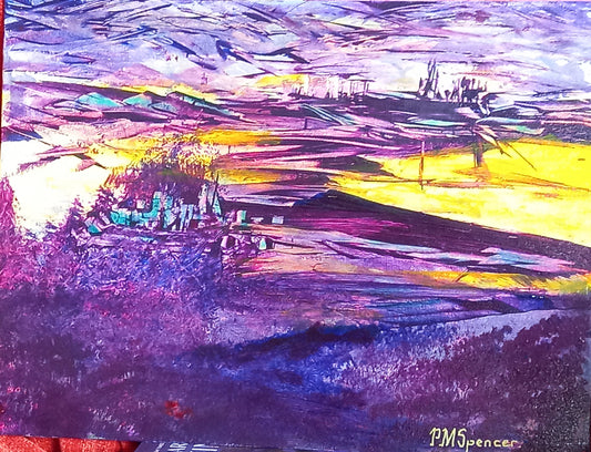 Life Beyond, Abstract Essentialism Painting Original Canvas Panel Art - Unframed