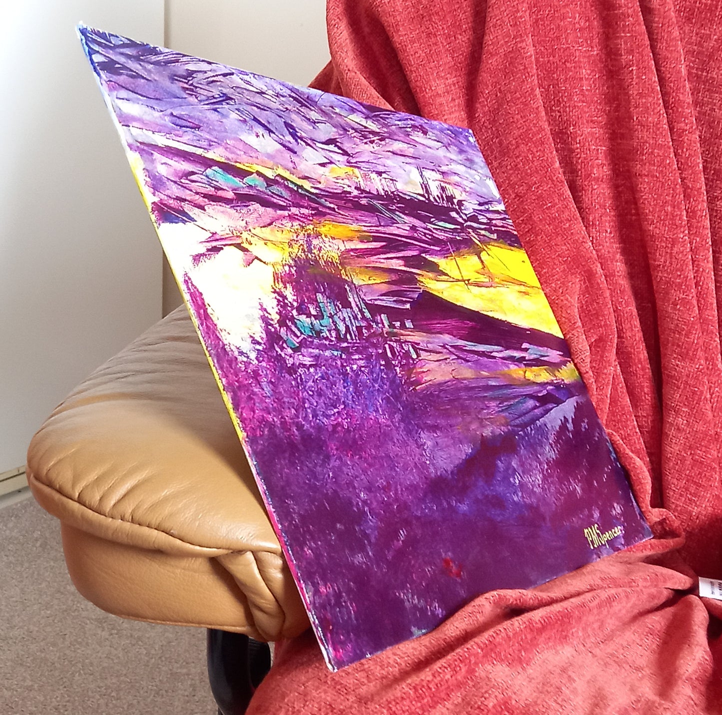 Life Beyond, Abstract Essentialism Painting Original Canvas Panel Art - Unframed