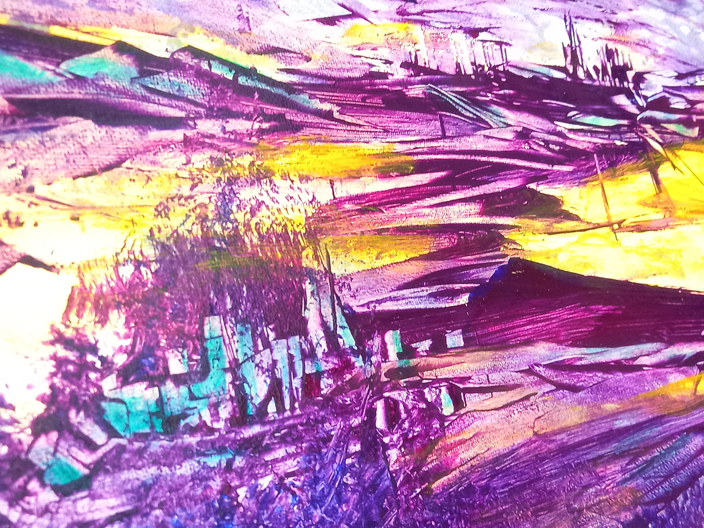 Life Beyond, Abstract Essentialism Painting Original Canvas Panel Art - Unframed